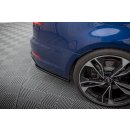 Heck Ansatz Flaps Diffusor für Audi A4 Competition B9  schwarz Hochglanz