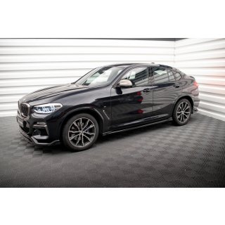 Seitenschweller Ansatz für V.2 für BMW X4 M-Paket G02 schwarz Hochglanz