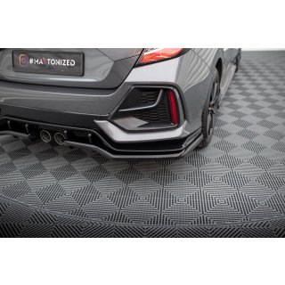 Mittlerer Diffusor Heck Ansatz DTM Look für Honda Civic Sport Mk 10 Facelift schwarz Hochglanz