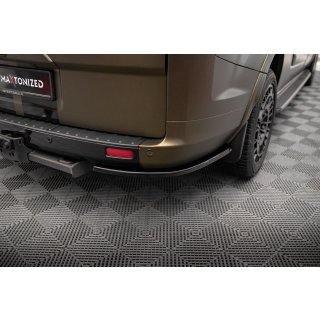 Heck Ansatz Flaps Diffusor für Ford Tourneo Custom Mk1 Facelift schwarz Hochglanz