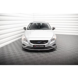 Front Ansatz V.2 für Volvo S60 R-Design Mk2 schwarz Hochglanz