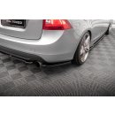 Heck Ansatz Flaps Diffusor für Volvo S60 R-Design Mk2 schwarz Hochglanz