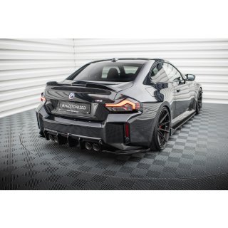 Heck Ansatz Flaps Diffusor V.3 für BMW M2 G87 schwarz Hochglanz