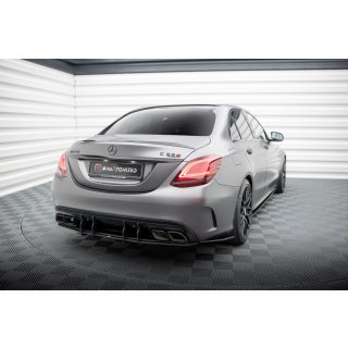 Street Pro Heck Ansatz Flaps Diffusor für Mercedes-AMG C63 Limousine / Kombi W205 Facelift