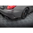 Street Pro Heck Ansatz Flaps Diffusor +Flaps für Mercedes-AMG C63 Limousine / Kombi W205 Facelift schwarz Hochglanz