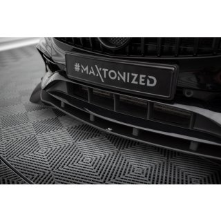 Street Pro Front Ansatz für +Flaps für + Flaps Mercedes-Benz A AMG-Line W176 Facelift schwarz Hochglanz