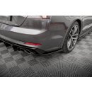 Heck Ansatz Flaps Diffusor für Audi S5 Coupe / Sportback F5 schwarz Hochglanz