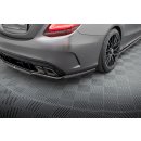 Mittlerer Diffusor Heck Ansatz DTM Look für Mercedes-AMG C63 Limousine / Kombi W205 Facelift schwarz Hochglanz