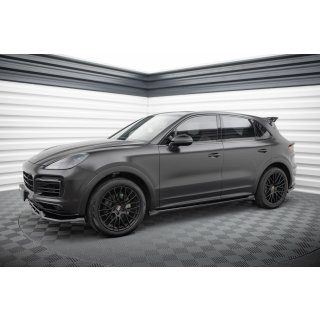 Seitenschweller Ansatz für Porsche Cayenne Sport Design Mk3 schwarz Hochglanz