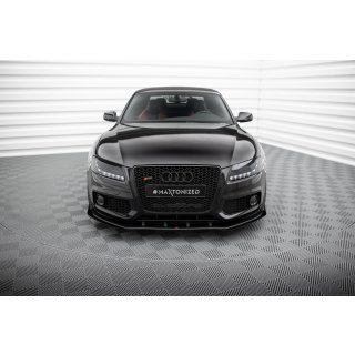 Street Pro Front Ansatz für +Flaps für + Flaps Audi S5 / A5 S-Line 8T schwarz Hochglanz