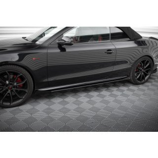 Street Pro Seitenschweller Ansatz für + Flaps Audi A5 / A5 S-Line / S5 Coupe / Cabrio 8T / 8T Facelift schwarz Hochglanz