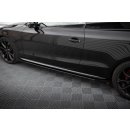 Street Pro Seitenschweller Ansatz für + Flaps Audi A5 / A5 S-Line / S5 Coupe / Cabrio 8T / 8T Facelift schwarz Hochglanz