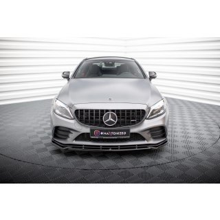 Front Ansatz V.2 für Mercedes-AMG C43 Coupe / Limousine C205 / W205 Facelift schwarz Hochglanz