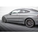 Side Flaps Mercedes-AMG C43 Coupe C205 Facelift schwarz Hochglanz