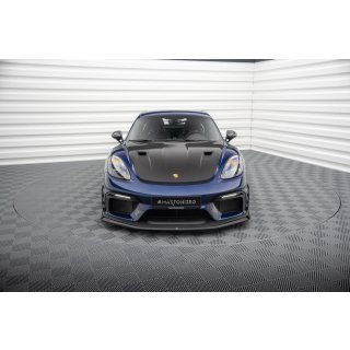 Front Ansatz für Porsche 718 Cayman GT4 RS 982c schwarz Hochglanz