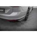 Heck Ansatz Flaps Diffusor für Volkswagen Passat R-Line B8 Facelift schwarz Hochglanz