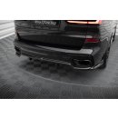 Mittlerer Diffusor Heck Ansatz DTM Look für BMW X7 M-Paket G07 Facelift schwarz Hochglanz