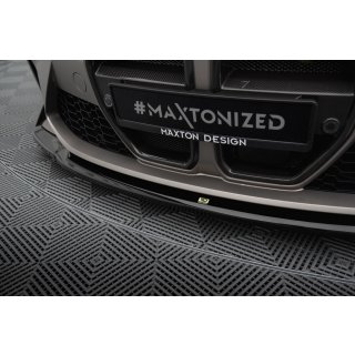 Front Ansatz V.4 für CSL Look BMW M4 G82 / M3 G80 schwarz Hochglanz