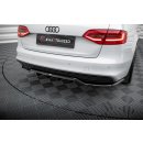 Mittlerer Diffusor Heck Ansatz DTM Look für Audi A4 Competition B8 Facelift schwarz Hochglanz