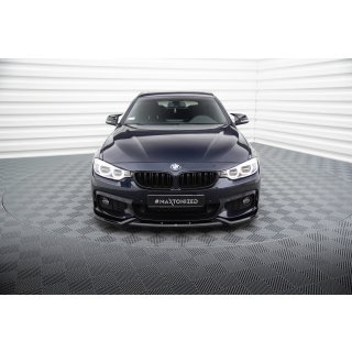 Front Ansatz V.1 für BMW 4er Gran Coupe M-Paket F36 schwarz Hochglanz