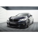 Front Ansatz V.1 für BMW 4er Gran Coupe M-Paket F36 schwarz Hochglanz