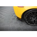 Heck Ansatz Flaps Diffusor für Chevrolet Corvette C6 schwarz Hochglanz