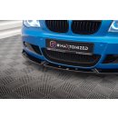 Front Ansatz V.2 für BMW 1er M-Paket E87 Facelift schwarz Hochglanz