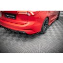 Heck Ansatz Flaps Diffusor für V.8 Ford Focus Kombi ST-Line Mk4 schwarz Hochglanz