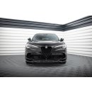 Front Ansatz für Alfa Romeo Stelvio Quadrifoglio Mk1 schwarz Hochglanz