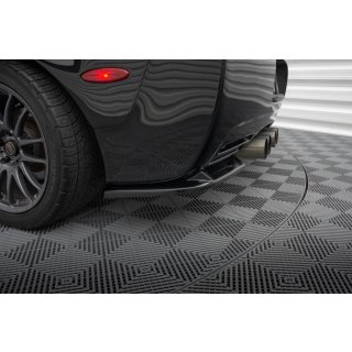 Heck Ansatz Flaps Diffusor für Chevrolet Corvette C5 schwarz Hochglanz