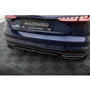 Mittlerer Diffusor Heck Ansatz DTM Look für V.2 Audi A4 S-Line B9 Facelift schwarz Hochglanz