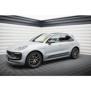 Seitenschweller Ansatz für Porsche Macan T Mk1 Facelift 2   schwarz Hochglanz