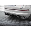 Mittlerer Diffusor Heck Ansatz DTM Look für Skoda Kodiaq RS Mk1 Facelift schwarz Hochglanz