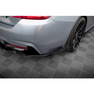 Hintere Seiten Flaps für BMW 4er35i Coupe M-Paket F32 schwarz Hochglanz