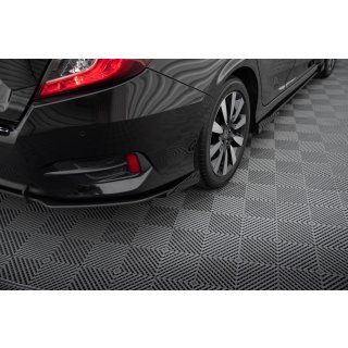 Hintere Seiten Flaps für Honda Civic Mk10 schwarz Hochglanz