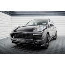 Front Ansatz für Porsche Cayenne Mk2 Facelift schwarz Hochglanz