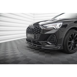 Front Ansatz V.2 für Audi Q3 Sportback F3 schwarz Hochglanz