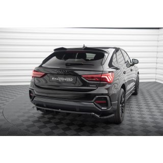 Mittlerer Diffusor Heck Ansatz DTM Look für Audi Q3 Sportback F3 schwarz Hochglanz