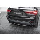 Mittlerer Diffusor Heck Ansatz DTM Look für Audi Q3 Sportback F3 schwarz Hochglanz