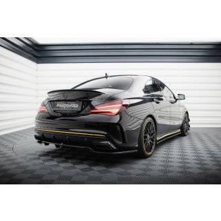 Mittlerer Diffusor Heck Ansatz DTM Look für Mercedes-AMG CLA 45 C117 Facelift schwarz Hochglanz