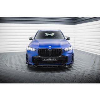 Front Ansatz V.1 für BMW X5 M-Paket G05 Facelift schwarz Hochglanz