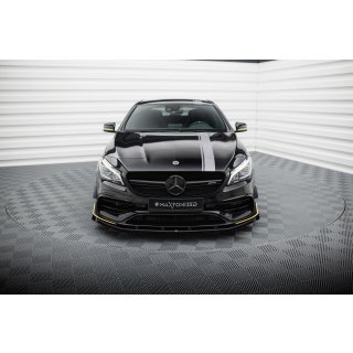 Street Pro Front Ansatz für +Flaps für + Flaps Mercedes-AMG CLA 45 Aero C117 Facelift schwarz Hochglanz