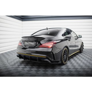 Street Pro Heck Ansatz Flaps Diffusor +Flaps für Mercedes-AMG CLA 45 C117 Facelift schwarz Hochglanz