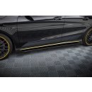 Street Pro Seitenschweller Ansatz für + Flaps Mercedes-AMG CLA 45 C117 Facelift schwarz Hochglanz