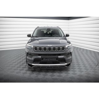 Front Ansatz für Jeep Compass Limited Mk2 Facelift schwarz Hochglanz