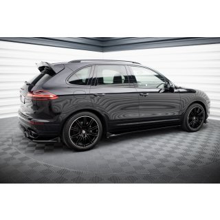 Seitenschweller Ansatz für Porsche Cayenne Mk2 Facelift schwarz Hochglanz