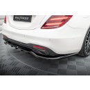 Mittlerer Diffusor Heck Ansatz DTM Look für Mercedes-Benz S AMG-Line W222 Facelift schwarz Hochglanz