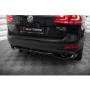 Mittlerer Diffusor Heck Ansatz DTM Look für Volkswagen Touareg Mk2 schwarz Hochglanz