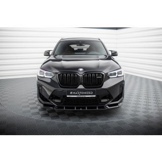 Front Ansatz V.1 für BMW X3 M F97 Facelift schwarz Hochglanz