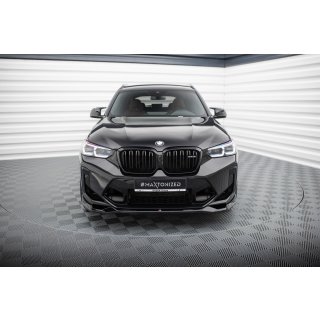 Front Ansatz V.2 für BMW X3 M F97 Facelift schwarz Hochglanz